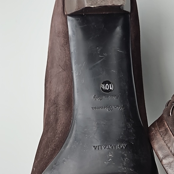 Aquatalia Marvin K Riley Dark Brown Suede Back Zipper Ankle Boots Women 10.5 - Picture 12 of 13